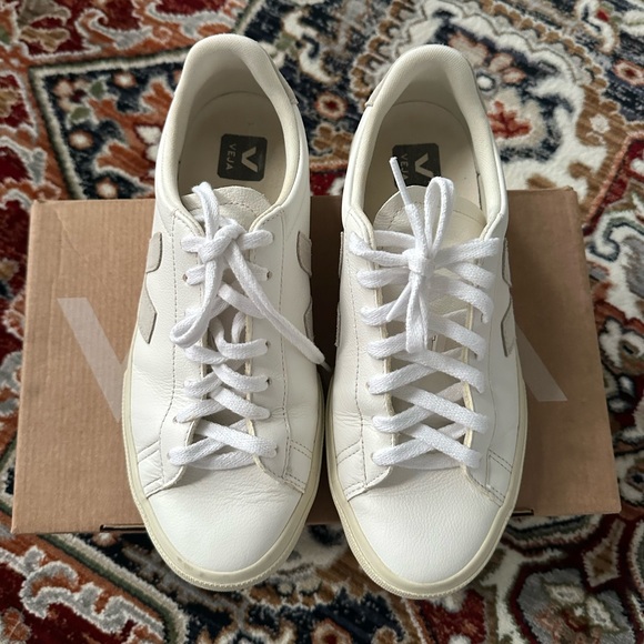 Veja White and Gray Women's Sneakers - Picture 2 of 5